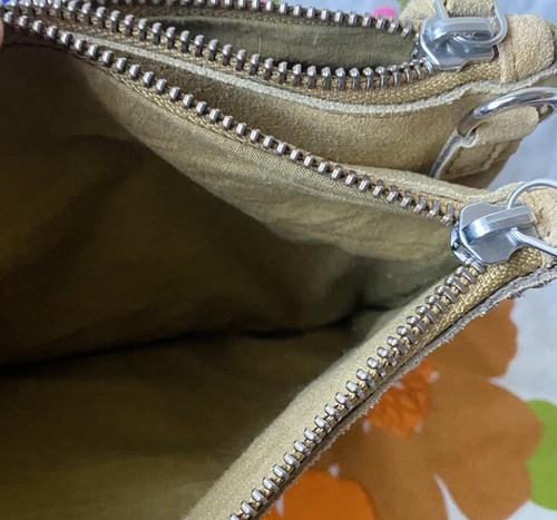 Embroidered Suede Leather Clutch Purse with Tassels Like New Boho Retro - Picture 8 of 9