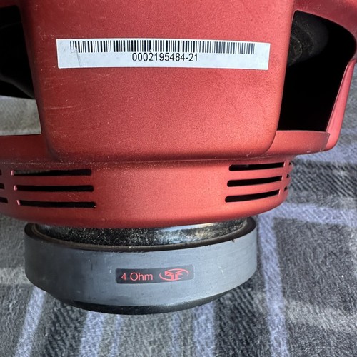 Rockford Fosgate P1 Punch 4 Ohm 10" Lautsprecher Subwoofer Candy Apple Rot HAT RISS - Bild 7 von 7