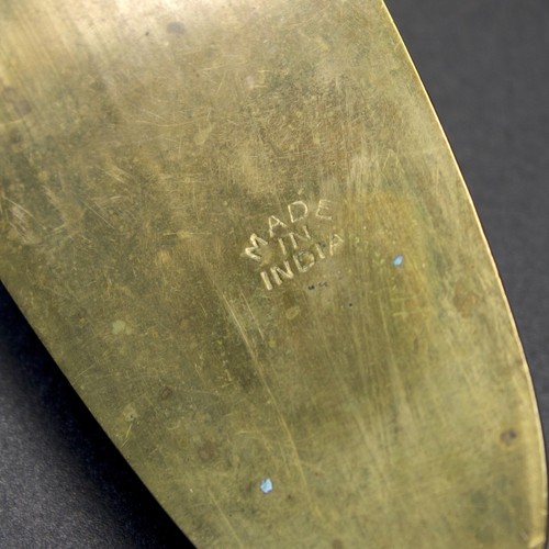 Messing Schuh Patina rot Emaille Vintage Naher Osten Mini Aschenbecher Indien 3,5" - Bild 6 von 14