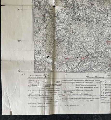🌈Peio Mappa MILITARE 1922 6’ RGT Alpini BTG Trento Caterina Rabbi Cogolo Tonale - Foto 7 di 14