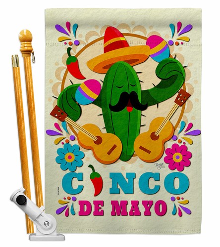 Mr. Cactus Mayo Garden Flag Cinco de Summer Decorative Gift Yard House Banner - Picture 6 of 17