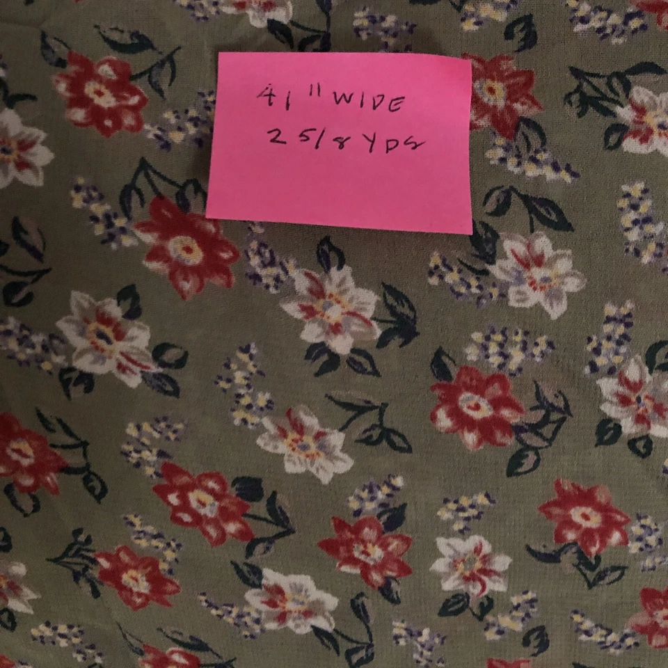Floral Print Rayon High End Fabric - Image 3 of 4