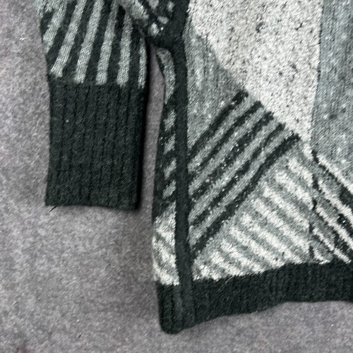 prAna Sweater Womens XS Gray Green Striped Wrap Cardigan Wool Blend CELANDINE - Picture 12 of 16