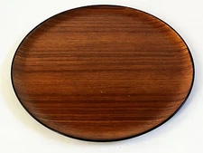 11" BENT TEAK WOOD TRAY PLATE DISH MID CENTURY DANISH MODERN SCANDINAVIAN JAPAN