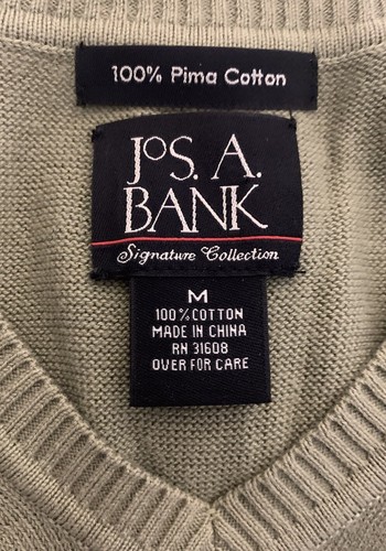 Lot of 3 JOS A BANK Size Medium Pima Cotton Vest Sweaters - Picture 2 of 5