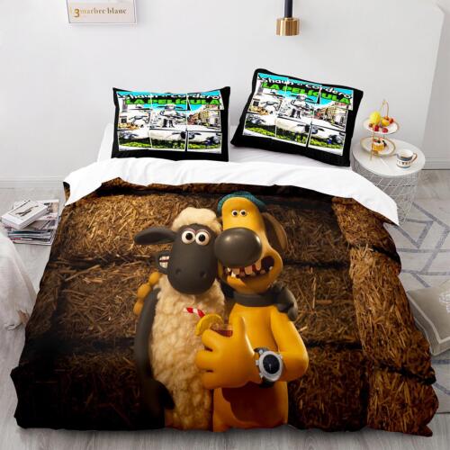 Shaun das Schaf Bettwäsche Set Bettbezug Kissenbezug 135x200 200x200 220x240 ZX - Bild 14 von 40