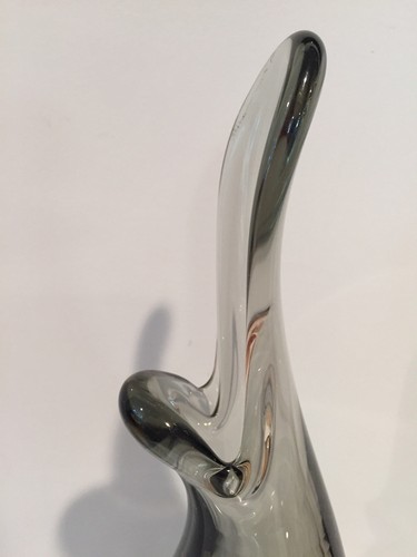 Holmegaard Denmark Large Glass Beak / Duckling Vase by Per Lutken Signed & Dated - Picture 5 of 9