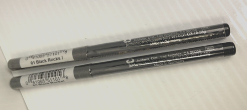 New (2) JORDANA Glitter Rocks Retractable Eye Pencil - #01 BLACK ROCKS - RARE! - Picture 3 of 5