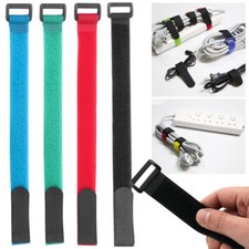 10Pcs 2*50cm Fastening Bike Tie Hook & Loop Durable Velcroing Straps Cable Ties