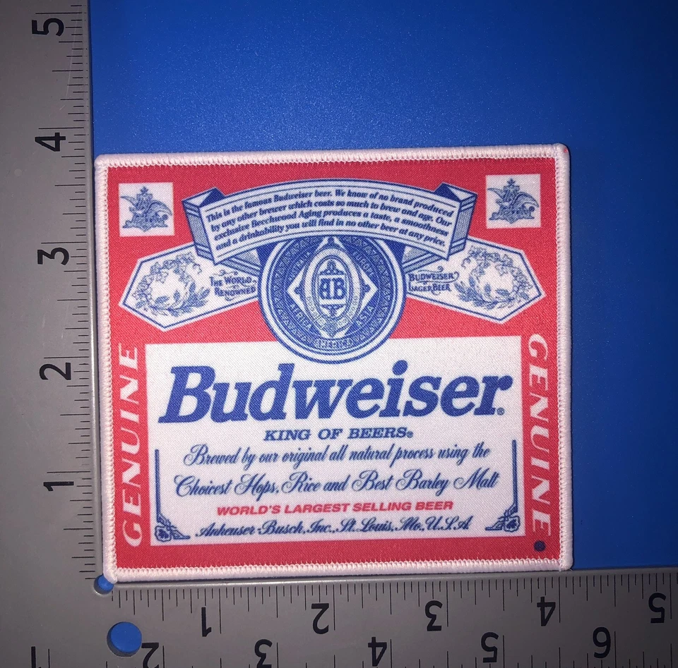 Budweiser King Of Beers Anheuser Busch Beer Printed Iron On Patch 4”. - Image 2 of 2