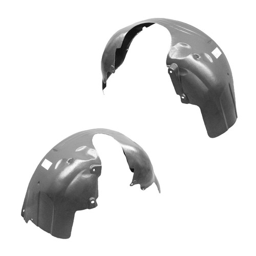 Front Driver & Passenger Side Fender Liner Set w/ Clips For 2008-2011 Ford Focus - Picture 2 of 5