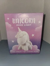 NIB Fizz Creations Unicorn Mood Light LED Rotating Color Battery Operated Lamp
