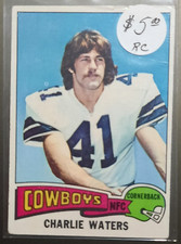 CHARLIE WATERS-ROOKIE-RC 1975 TOPPS VINTAGE 🏈 FOOTBALL CARD-DALLAS COWBOYS  #59