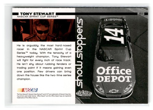 2011 Wheels Main Event Show Stoppers schwarz-weiß Tony Stewart #81 NASCAR - Bild 2 von 2