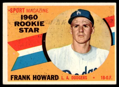 1960 Topps Frank Howard RC Los Angeles Dodgers #132