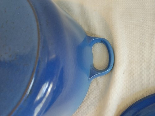 LE CREUSET CAST IRON ENAMEL BLUE #24 DUTCH OVEN STOCK POT 4.5 QT W/ LID FRANCE - Picture 9 of 20