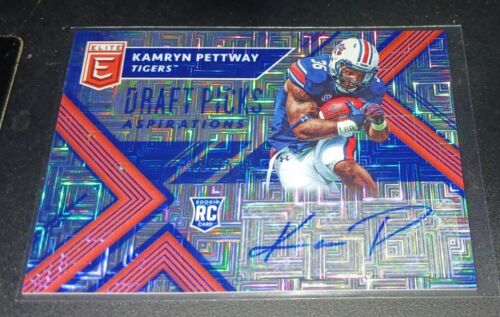 2018 Panini Elite Draft Picks Aspirations Blue Autographs Kamryn Pettway RC/15 - Picture 3 of 4