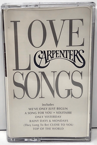 Carpenters Love Songs 1997 A&M Records Cassette Tape