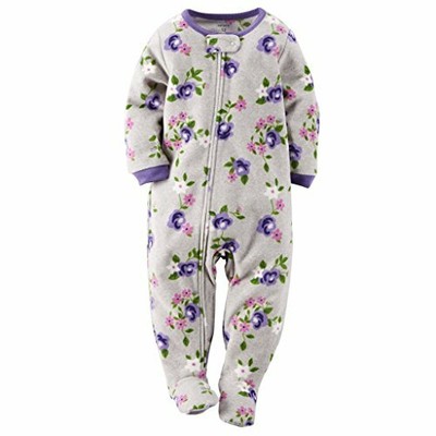 Carters Girls 5T Fleece Rose Blanket Pajama Footed Sleeper Footie