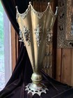 RARE Antique Victorian brass gothic devil PAN umbrella stand gothic apotropaic
