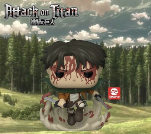 Funko Pop! Attack On Titan Battle Levi (Sangriento) (exclusivo de AE) con protector ¡COMO NUEVO! - Imagen 3 de 5