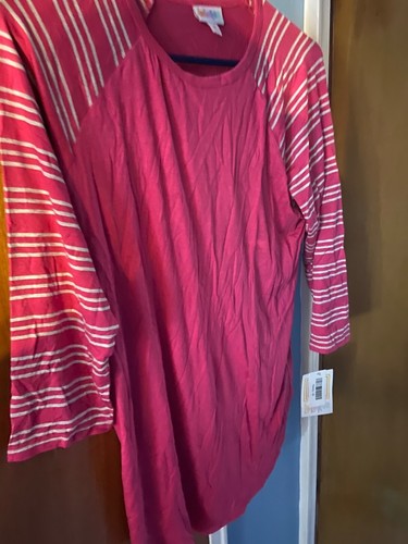 lularoe randy new with tags pink stripes MEDIUM super soft