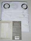 WARM HOME MARIA LINEN LEAVES EMBROIDERED GROMMET PATIO CURTAIN PANEL 102" W 84"L