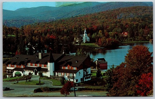 Lac Beauport Quebec Manoir Saint-Castin Hotel Saint Castin Autumn Postcard