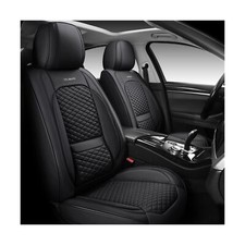 Full Coverage Faux Leather Car Seat Covers Full Set Fit for Cars Trucks Sedan...