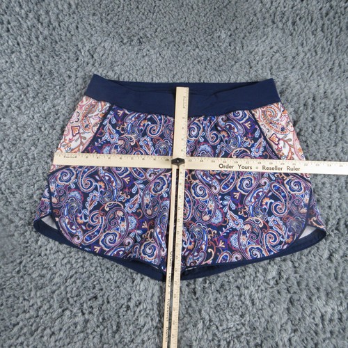 Pantalones Cortos Lands' End Para Mujer 14 Azul Rosa Paisley Elástico Pull On Correr 34x4.5* - Imagen 5 de 15