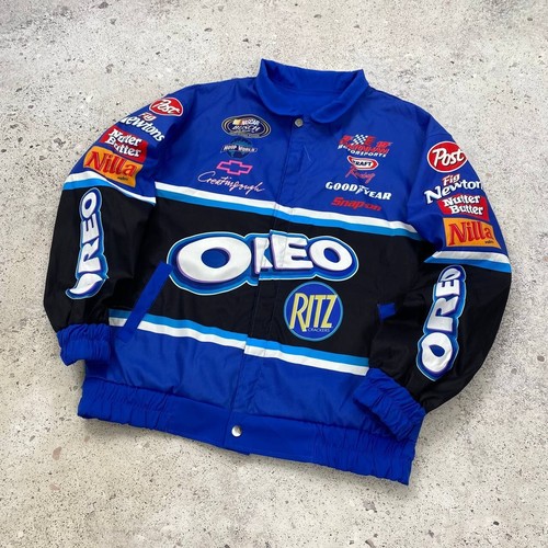 Y2K OREO Chevrolet Racing Nascar Light Jacket Blue Size L - Picture 4 of 9
