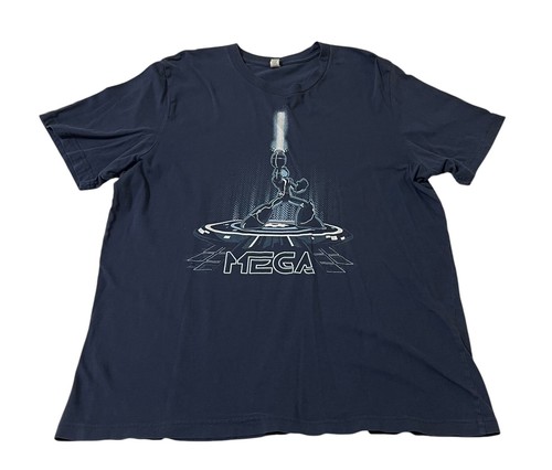 Megaman Tron T Shirt Bella + Canvas Unisex Navy XL 100% Cotton Preowned