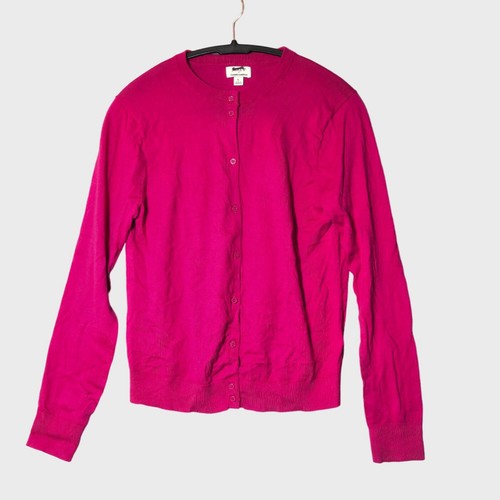 J. Crew Factory Classic Cotton Cardigan Sweater Pink Size Large NWOT - Picture 2 of 6