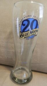 Blue-Moon-Brewing-Co-Pilsner-Beer-Glass-034-Celebrating-20-Years-034-16-oz