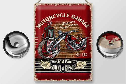 Blechschild Retro 30x40 cm Motorrad Motorcycle Garage Service Schild tin sign - Picture 2 of 5