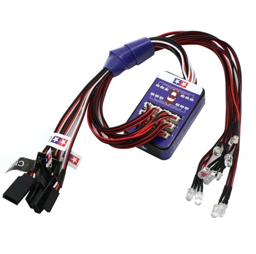 Kit de iluminación 12 LED RC drift 1/10 sistema de luces intermitentes para automóvil hpi traxxas axial - Imagen 3 de 12