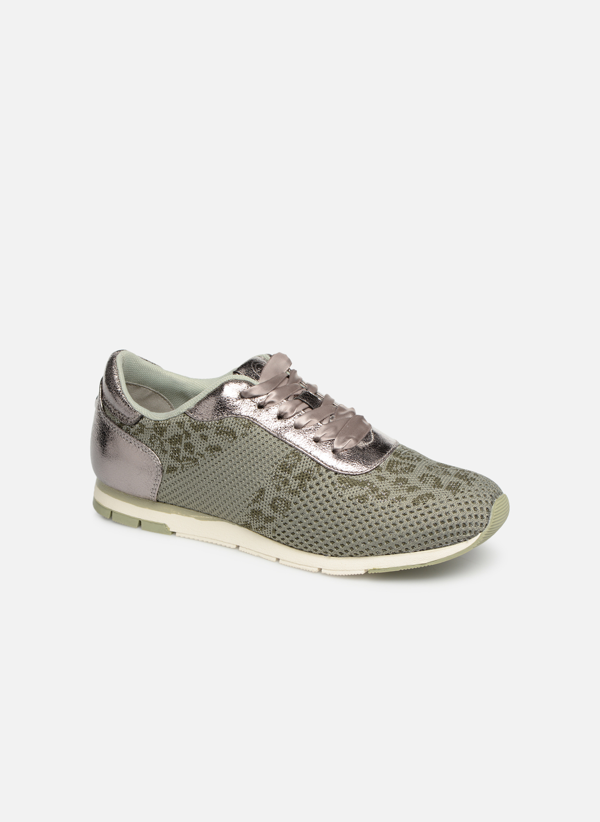 Women's Tamaris Badiane Lace-up Trainers in Green Women's Tamaris Badiane Lace-up Trainers in Green