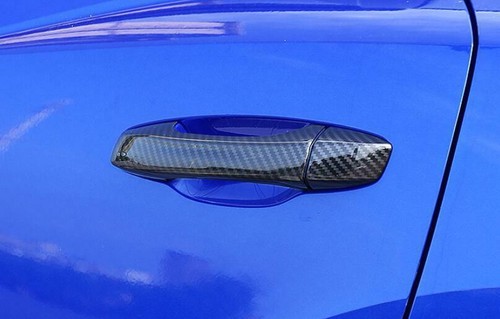For Audi Q3 2019-2023 Carbon Fiber Exterior Outside Door Handle Cover Trim 8PCS - Picture 5 of 6