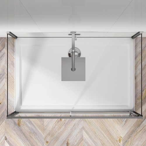 Sliding Door 3-Sided Shower Enclosure with Side Panels Walk In Cubicle 6mm Glass - Picture 206 of 208
