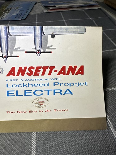 Vintage Ansett-Ana Lockheed Prop Jet Electra Brochure - Picture 3 of 9