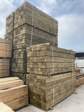 New ~ Pressure Treated Wooden / Timber 2.4M Railway Sleepers
