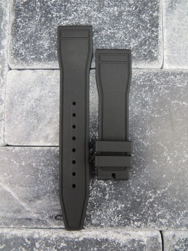 New 20mm 22mm Genuine Rubber Strap Black Diver Watch Band for IWC Pilot - Picture 2 of 16