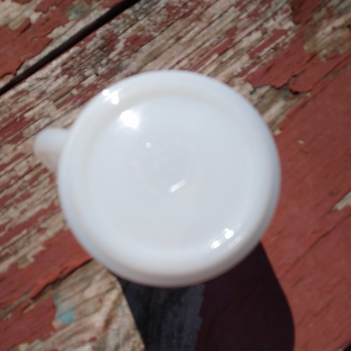 Vintage Federal Milchglas Kaffeebecher Tasse USS Alabama USS Trommel Marine Schiff Mobil - Bild 4 von 5