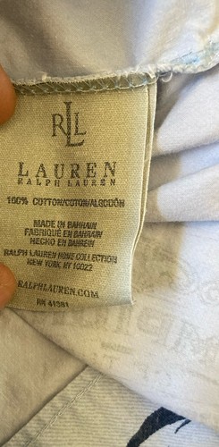RARE LRL Ralph Lauren Sheets 3 Pc Twin CHAMPIONSHIP UK UNIVERSITY CUP WIN TEAM - Foto 12 di 12