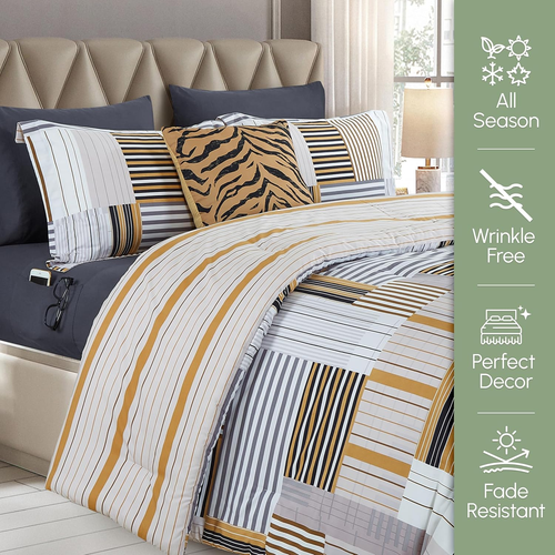 8-teiliges Wende-Bettwäscheset mit Tiermotiv - Ganzjahresbett in einer Tasche, 4 - Bild 8 von 8