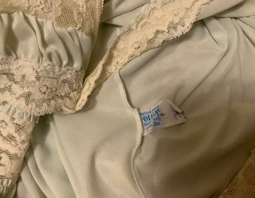 Vintage 1970er OLGA Elfenbein Peignoir Set 9726 + extra blaues Kleid 9612 Set 3 Med. Dessous - Bild 21 von 24
