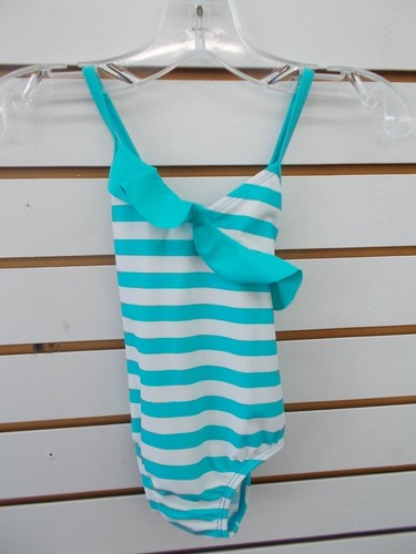 1 pieza de turquesa y melocotón para bebés/niños pequeños/niñas. Traje de baño tallas 9Mth, 18Mth, 3T y 5 - Imagen 2 de 5