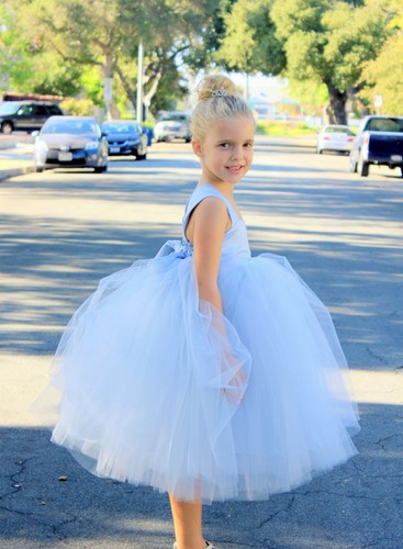 Satin Tutu Flower Girl Dresses Baptism Dresses Wedding Dress Graduation Dresses - Picture 18 of 39