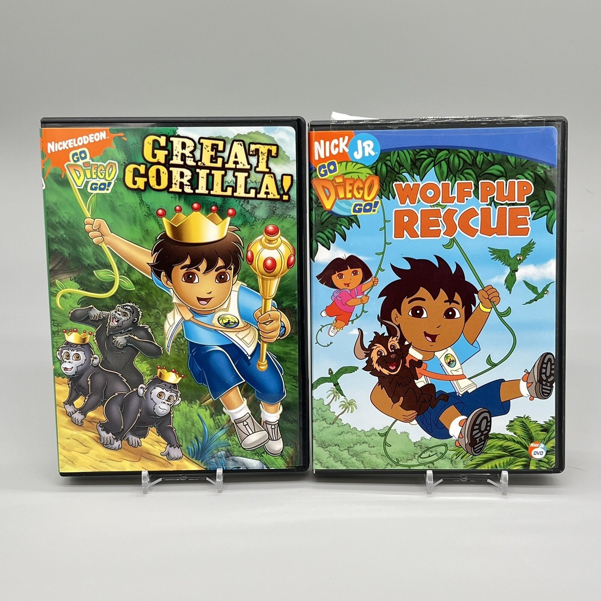 Lot of 2 DVD Nickelodeon Go Diego Go Great Gorilla & Wolf Pup