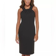 CALVIN KLEIN Pleated Sheath Dress